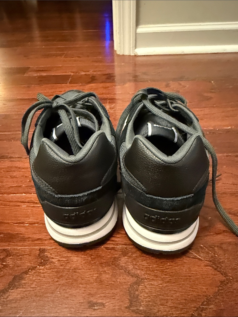 adidas Men’s Black & White Casual Sneakers - Picture 2 of 8